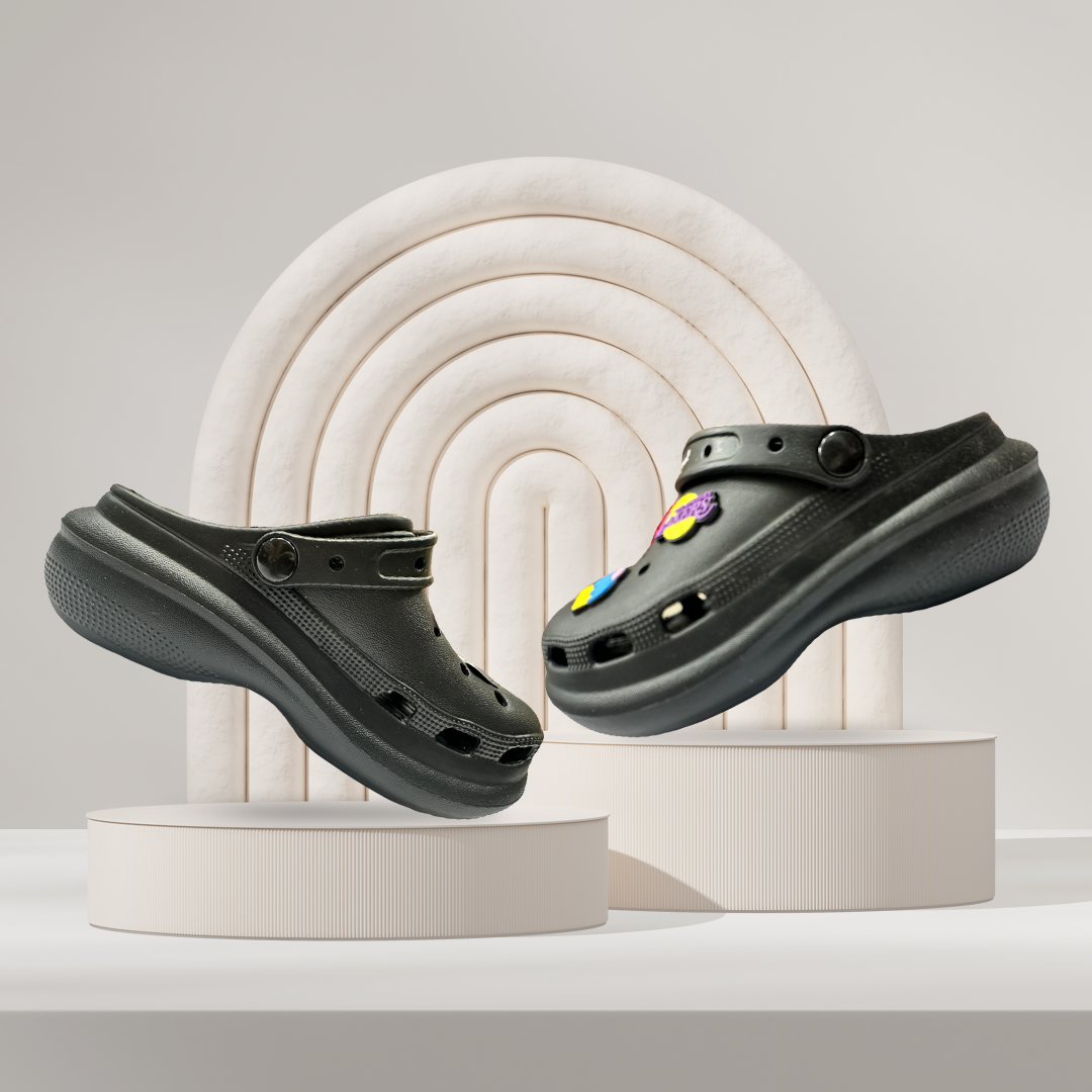 Aestify Women’s Black Clogs with Cute Charms – Comfy & Stylish Everyday Slip-Ons