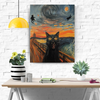 Black Cat Scream : Painting Canvas