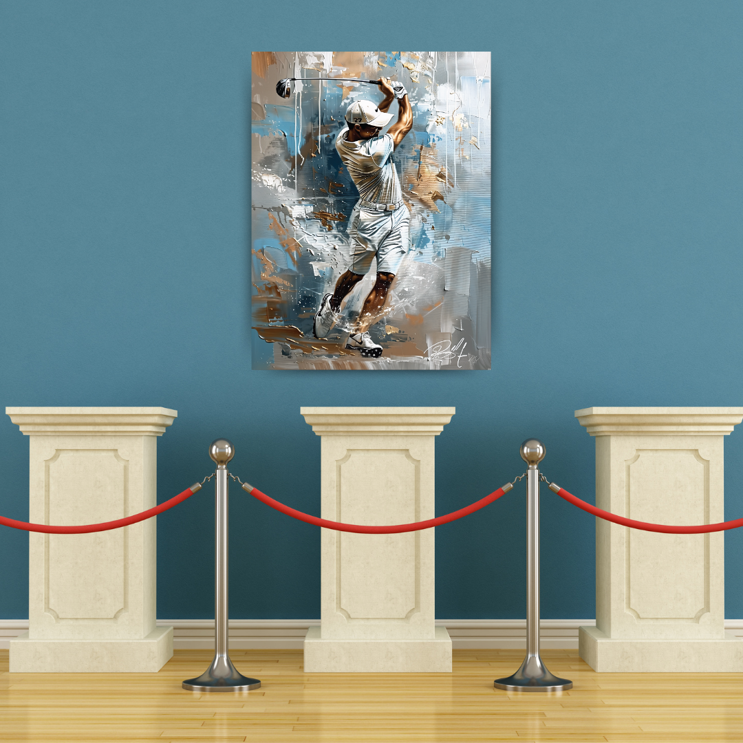 Golf Shot Textured : Painting Canvas