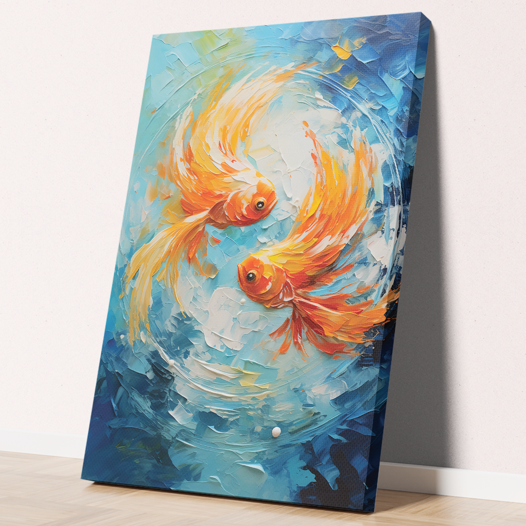 Vibrant Golden Fish : Painting Canvas