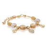 Aestify™ Golden Bloom Charm Bracelet – 18K Gold Tone | Crystal CZ Beads