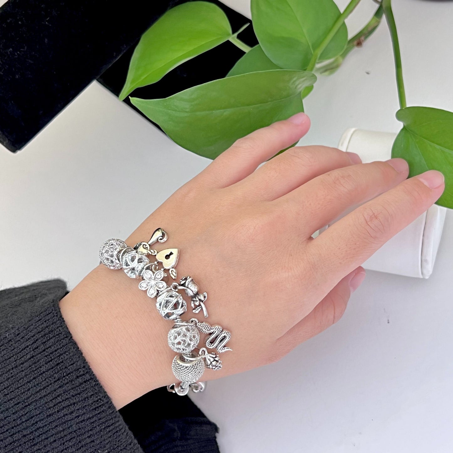 Aestify™ Silver Mystic Charm Bracelet