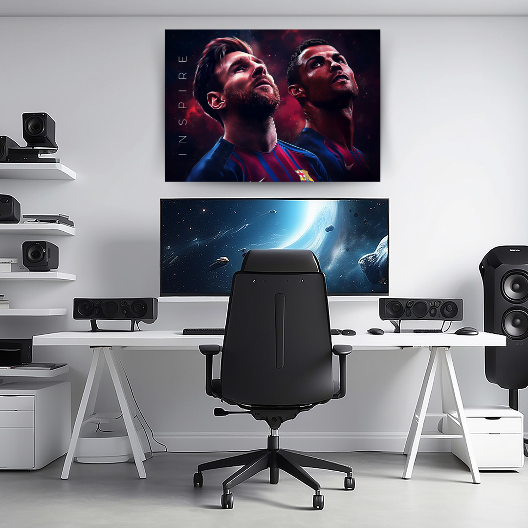Messi & Ronaldo Duo Canvas