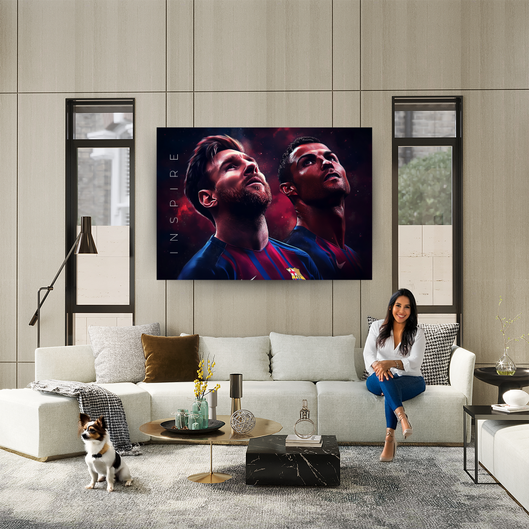 Messi & Ronaldo Duo Canvas