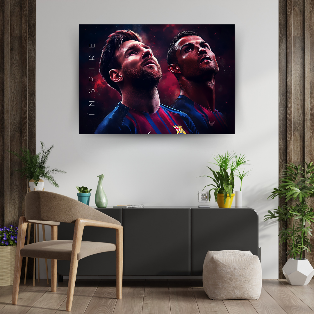 Messi & Ronaldo Duo Canvas