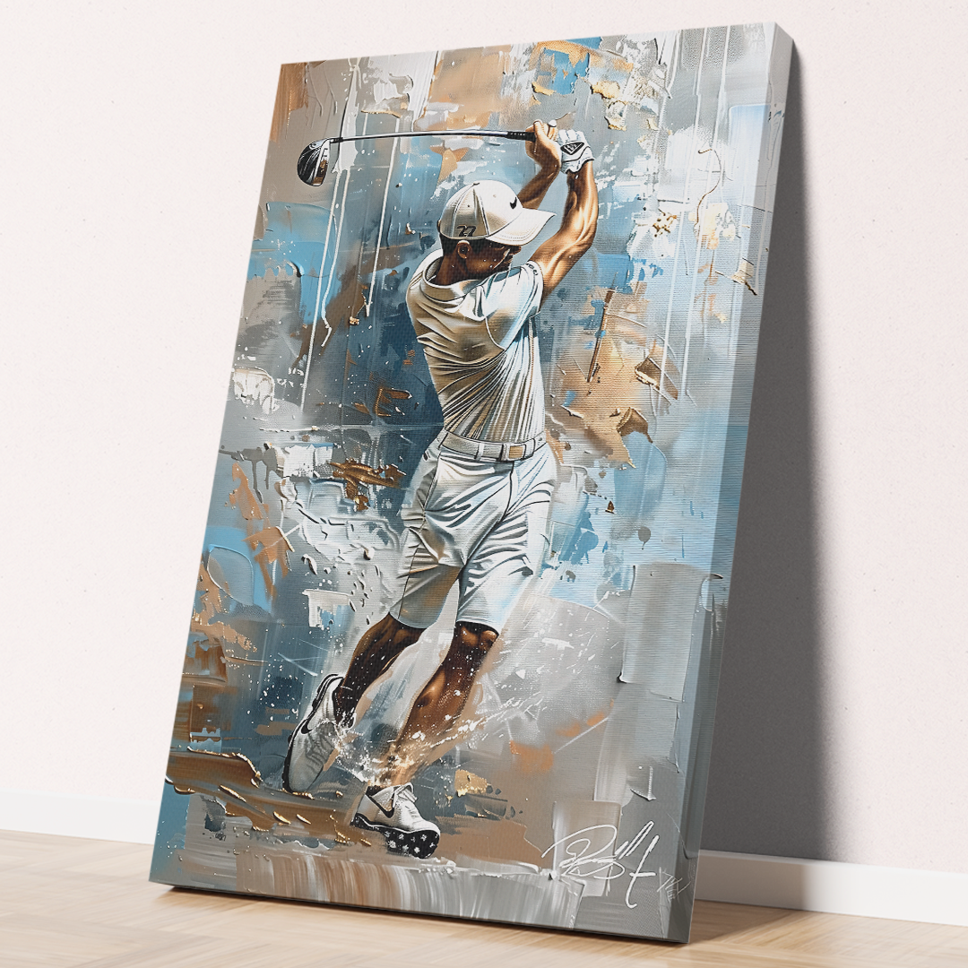 Golf Shot Textured : Painting Canvas