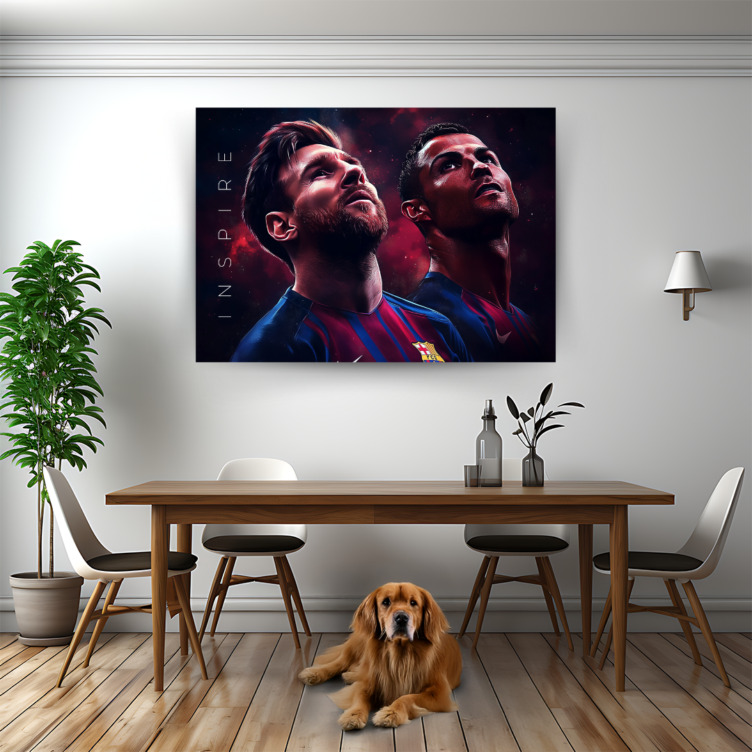 Messi & Ronaldo Duo Canvas