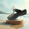 Aestify Women’s Cartoon Charm Black Clogs – Cute & Comfy Mary Jane Slip-Ons