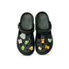 Aestify Women’s Cartoon Charm Black Clogs – Cute & Comfy Mary Jane Slip-Ons