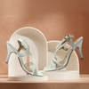 Aestify Elegant White Strappy High Heel Sandals for Women – Chic Party & Formal Wear
