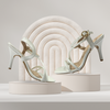 Aestify Elegant White Strappy High Heel Sandals for Women – Chic Party & Formal Wear