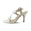 Aestify Elegant White Strappy High Heel Sandals for Women – Chic Party & Formal Wear