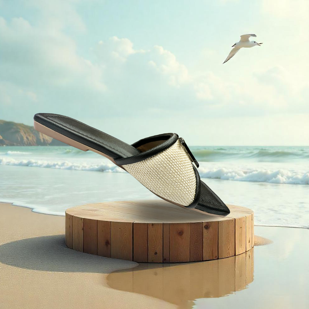 Aestify Designer-Inspired Women’s Slide Sandals – Elegant Square Toe Slip-Ons