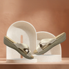 Aestify Women’s Cream Knotted Wedge Sandals – Soft Cushioned Slip-On Platform Flip-Flops