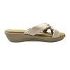 Aestify Women’s Cream Knotted Wedge Sandals – Soft Cushioned Slip-On Platform Flip-Flops