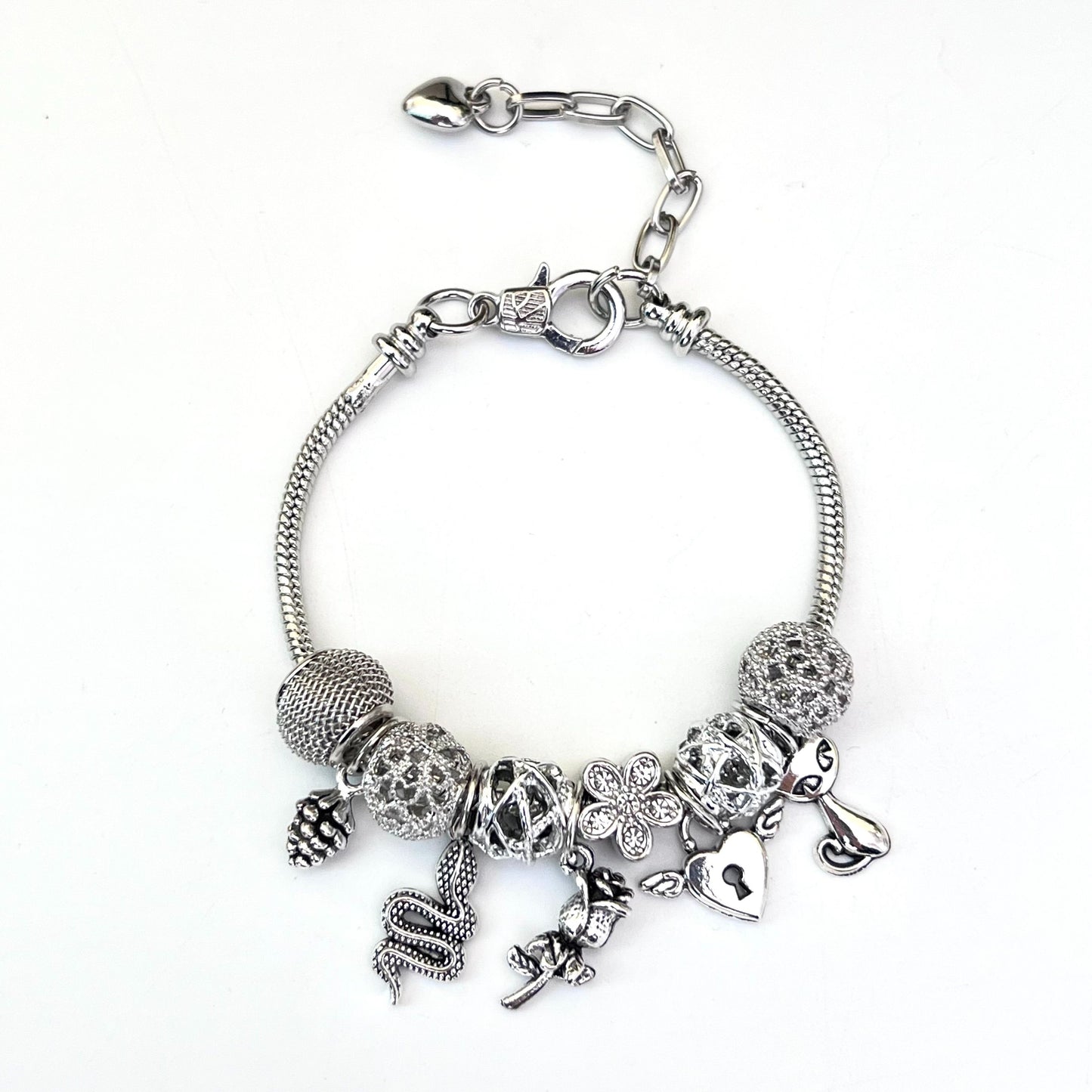 Aestify™ Silver Mystic Charm Bracelet