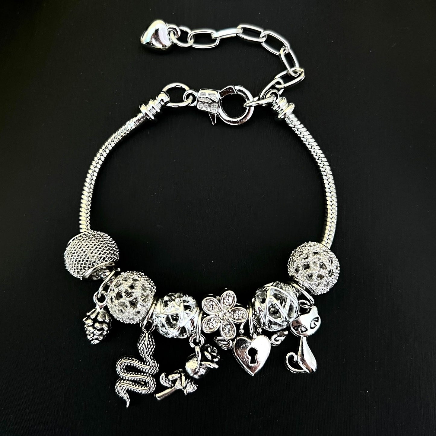 Aestify™ Silver Mystic Charm Bracelet