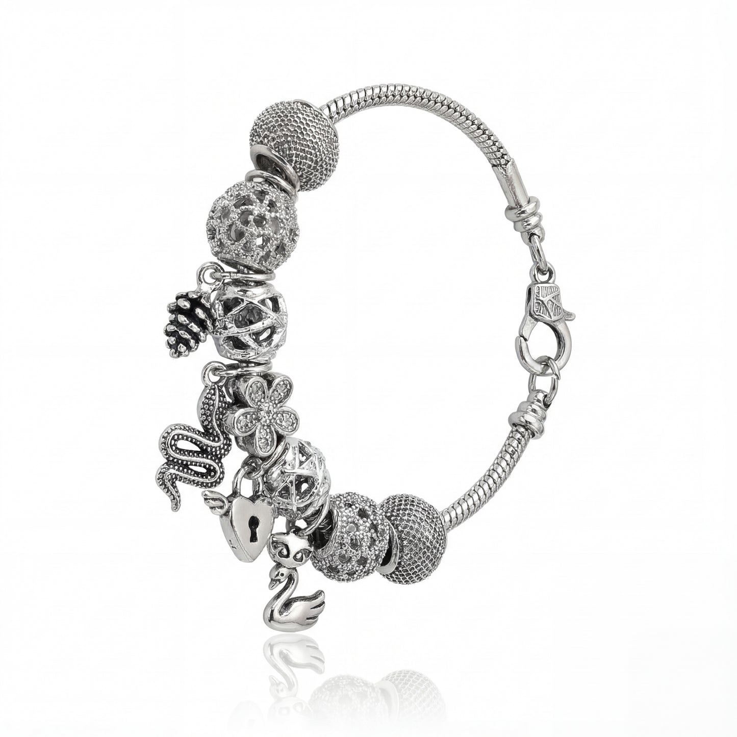 Aestify™ Silver Mystic Charm Bracelet
