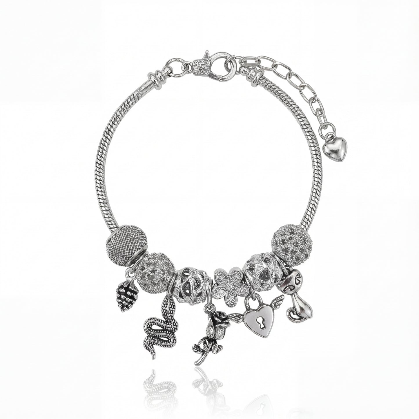 Aestify™ Silver Mystic Charm Bracelet