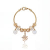 Aestify™ Crystal Bloom Charm Bracelet – 18K Gold Tone
