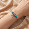 Aestify™ Aqua Dream Charm Bracelet – 18K Gold Tone | Premium CZ + Crystal Charms