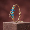 Aestify™ Aqua Dream Charm Bracelet – 18K Gold Tone | Premium CZ + Crystal Charms