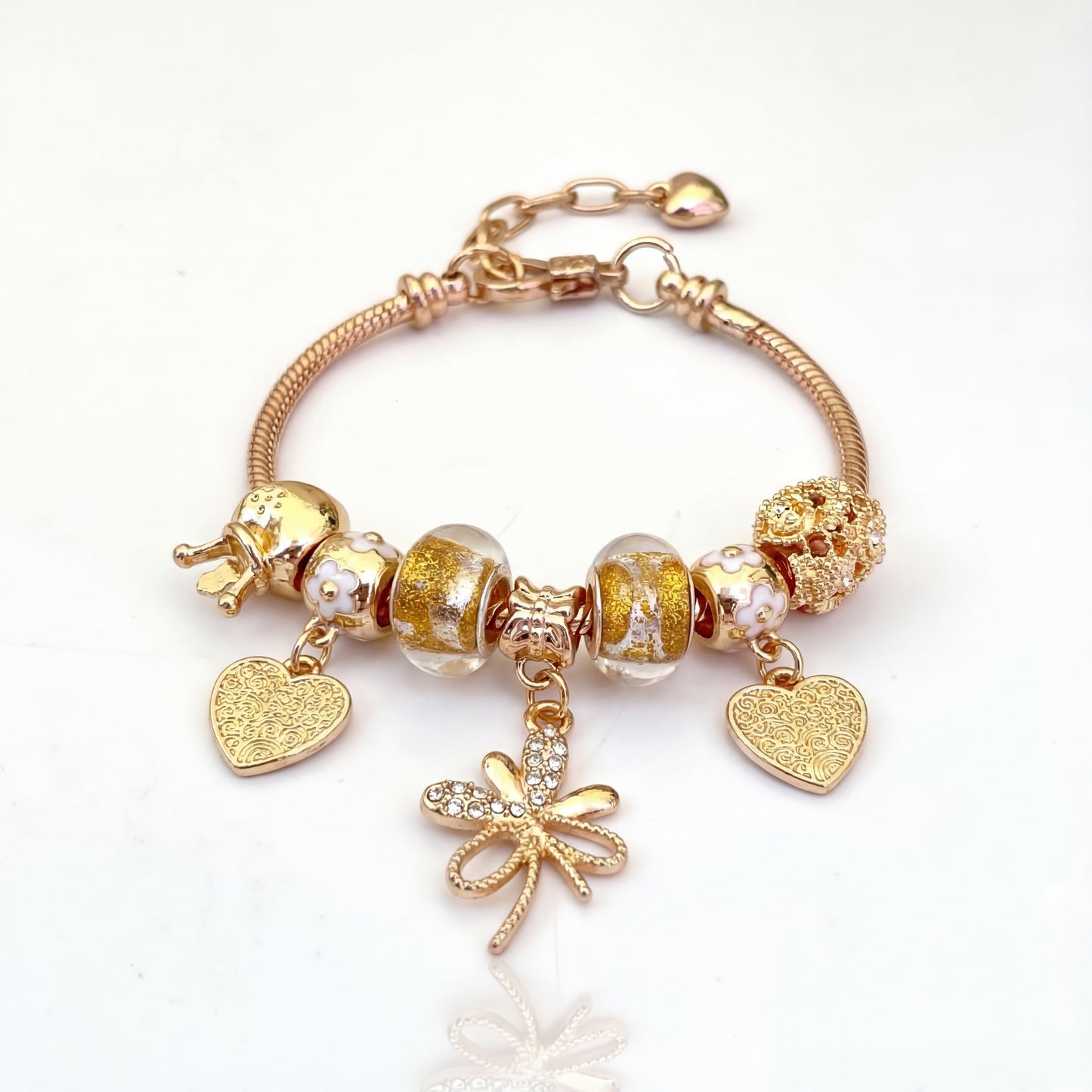 Aestify™ Golden Butterfly Charm Bracelet