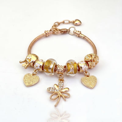 Aestify™ Golden Butterfly Charm Bracelet