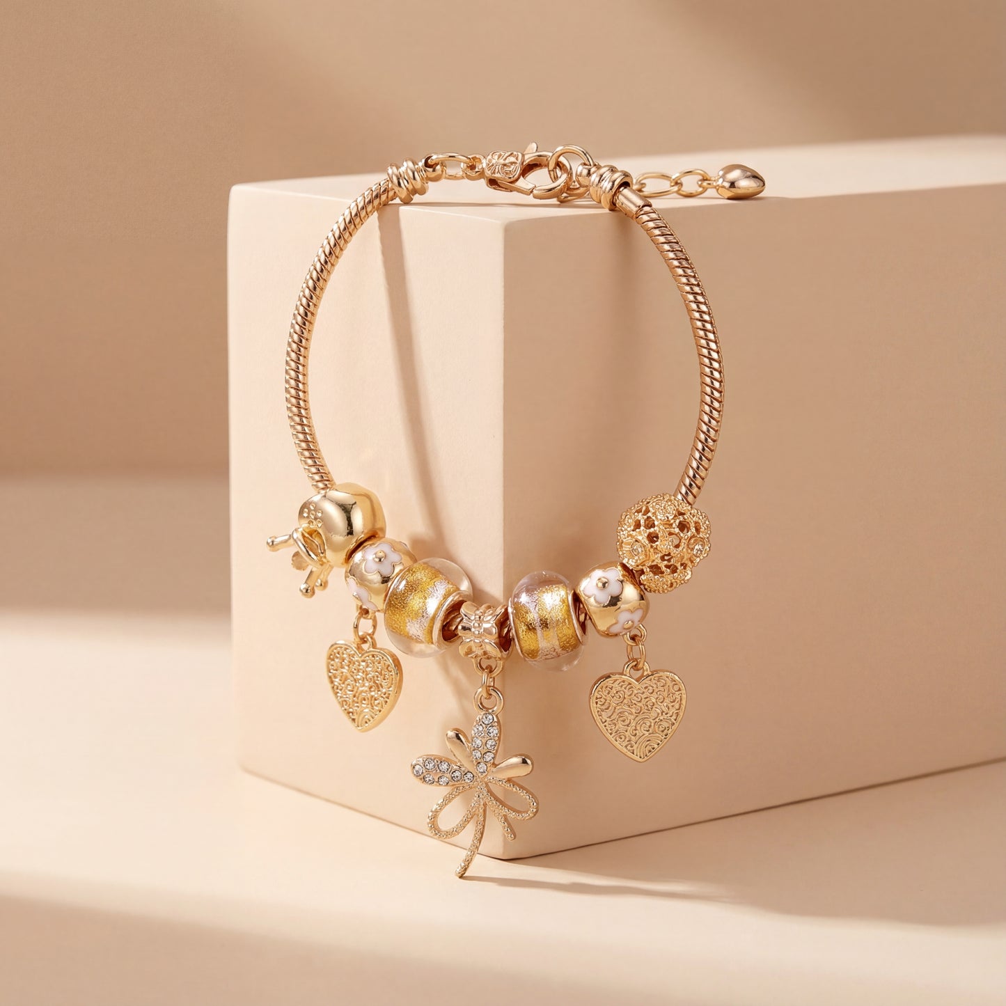 Aestify™ Golden Butterfly Charm Bracelet