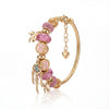 Aestify™ Dreamcatcher Pink Gold Charm Bracelet – 18K Gold Tone | Crystal & CZ Beads