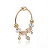 Aestify™ Golden Bloom Charm Bracelet – 18K Gold Tone | Crystal CZ Beads
