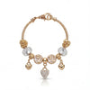 Aestify™ Golden Bloom Charm Bracelet – 18K Gold Tone | Crystal CZ Beads