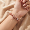 Aestify™ Rose Luxe Crystal Charm Bracelet – 18K Rose Gold Tone