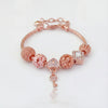 Aestify™ Rose Luxe Crystal Charm Bracelet – 18K Rose Gold Tone
